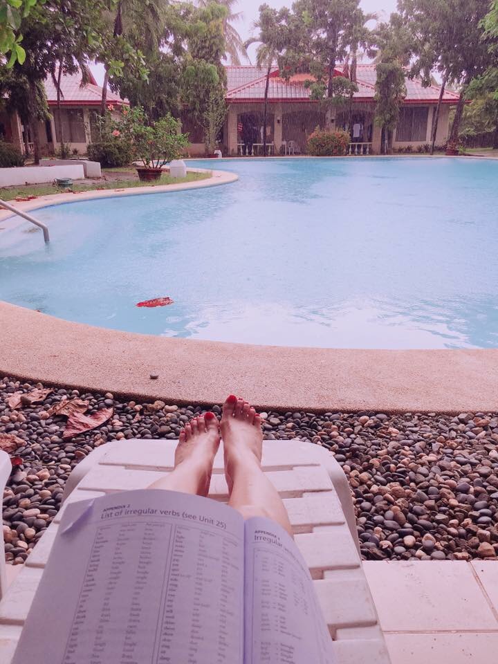 泳池是最好一個人放鬆的一刻-ELSA宿霧語言學校心得分享-Wego維格遊學真心推薦語言學校