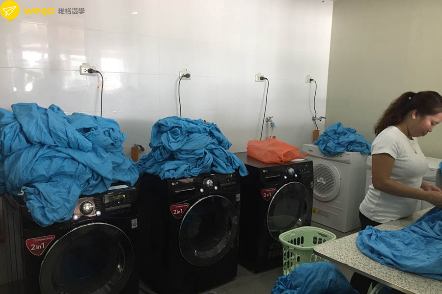 Wego維格遊學Amy前來宿霧介紹cella2校區洗衣部門