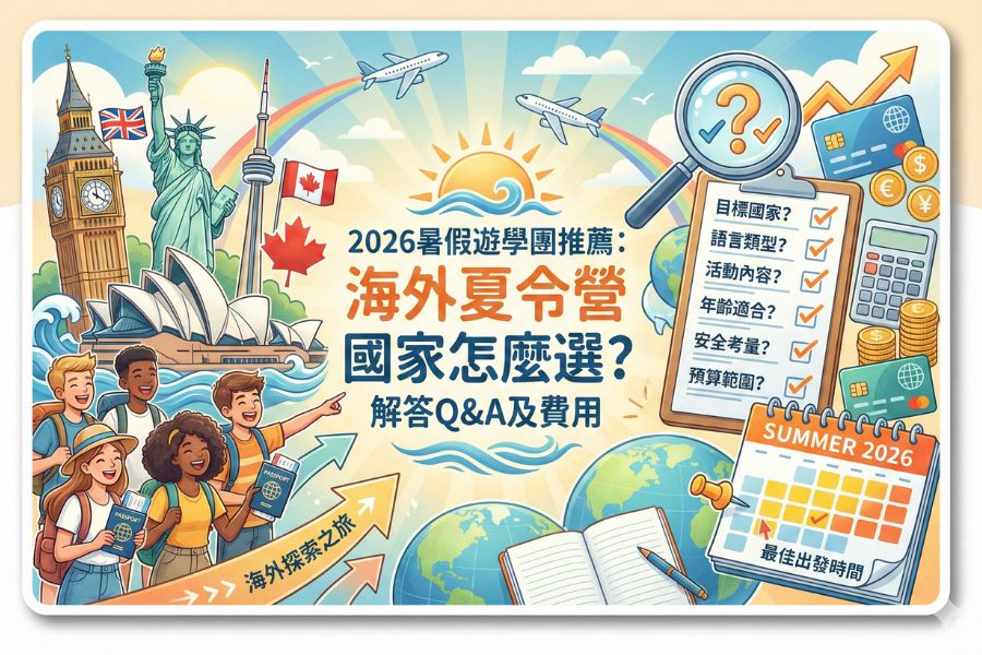 2026暑假遊學團推薦：海外夏令營國家怎麼選？解答Q&A及費用