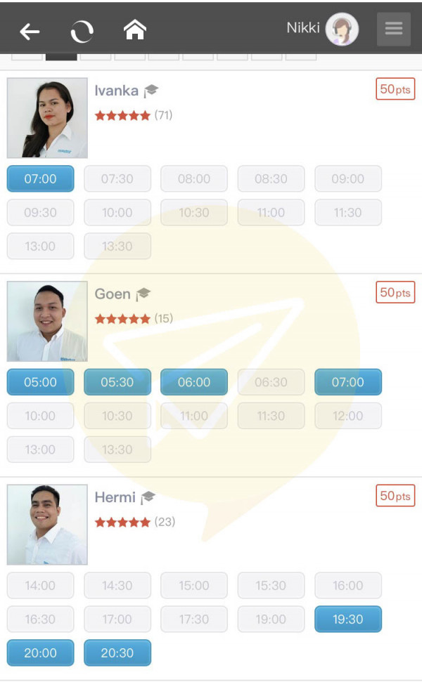 QQ 線上英文課程-可預約時段
