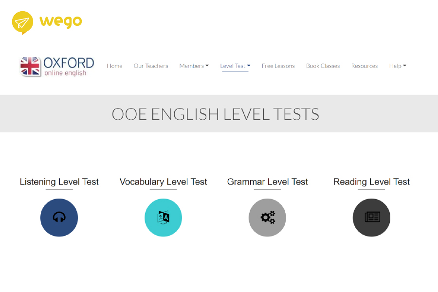 Oxford Online English 網站截圖